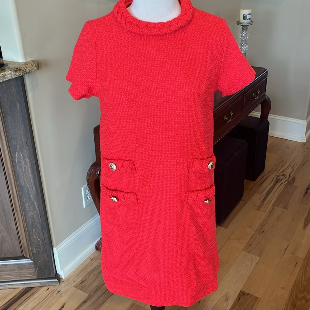 Red Textured Dress